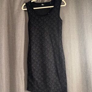 The Kooples Black Patterned Mini Dress